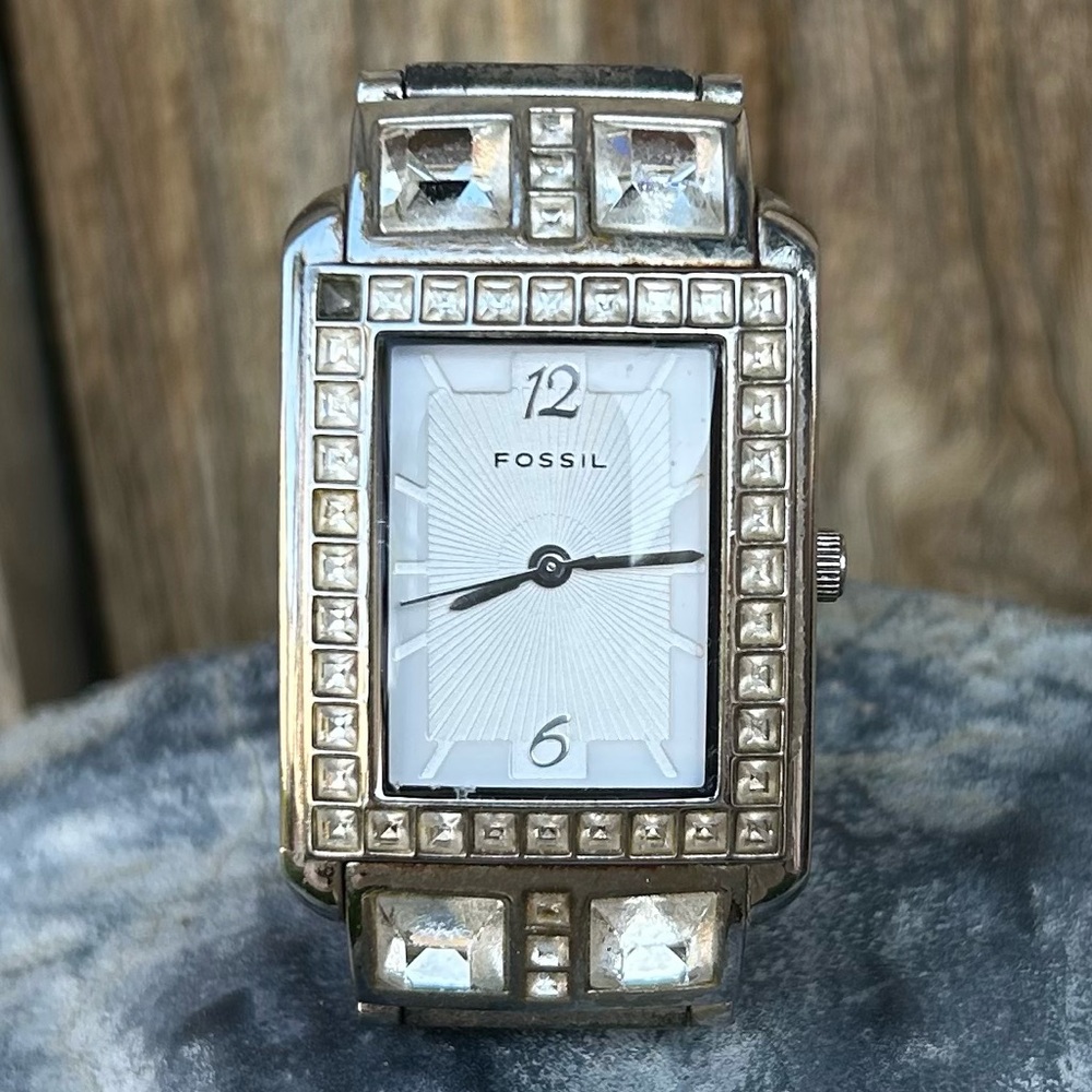Fossil Marissa Rhinestone Watch Stainless Steel Silver - Picture 10 of 10